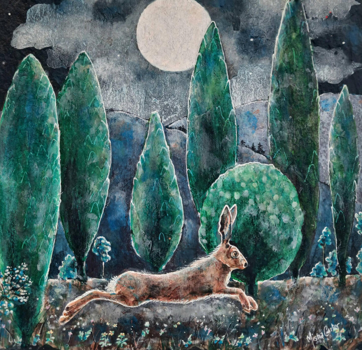 Hare in Moonlight